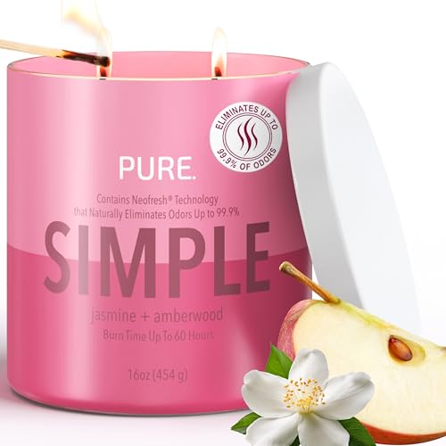 Jasmine & Amberwood Odor-Eliminating Candle