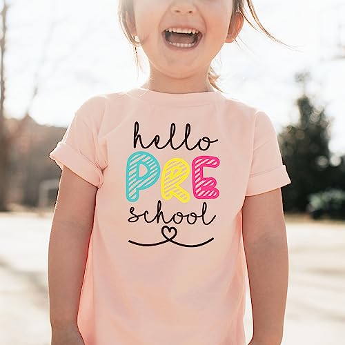 Olive Loves Apple Hello Preschool First Day of School Gift Back to School T-Shirt Back to School Shirts4