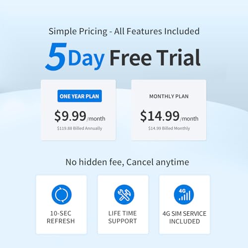 Magnetic GPS Tracker for Vehicles, Hidden Tracker Device for Car, Trailer, Up to 7 Months Battery Life, Real-Time Track, Waterproof, 5-Day Free Trial, Subscription Required - Image 6