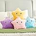 WEWILL 13'' Creative Twinkle Star Light up Night LED Plush Pillows Stuffed Animal Toys Birthday Valentines for Toddlers Girls(Blue)