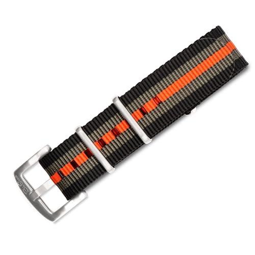 Image of BluShark - Original Collection Military-Style Waterproof Watch Strap, Fits All Timepiece Brands, Durable Nylon Wristwatch Accessories with Stainless Steel Buckle - 18mm, 20mm, 22mm & 24mm Watch Bands