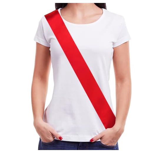 Party to Be 10 PCS Plain Sash Blank Red Satin Sash for Adults 3.15" Wide x 35" Long from Shoulder to Hip