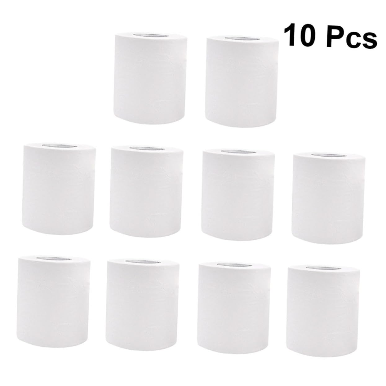 Carta Igienica in Polpa di Legno 10 Pezzi 4 Strati 100g | Bianco, Assorbente, Sicura per Fossa Settica, Formato Piccolo per Uso Domestico e Hotel