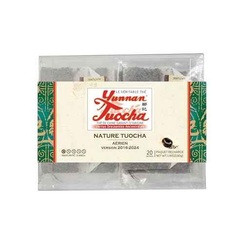 Yunnan Tuocha - Té Tuocha 100% natural - Regula el colesterol y drenante - 20 bolsitas - 40 g - Origen Yunnan Garantía(versión supermercado) Yunnan Tuocha - Té Tuocha 100% natural - Regula el colesterol y drenante - 20 bolsitas - 40 g - Origen Yunnan Garantía(versión supermercado)