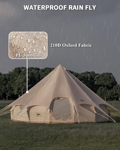 Carpa Canvas con Rainfly y Estufa para Camping Familiar miniatura 5