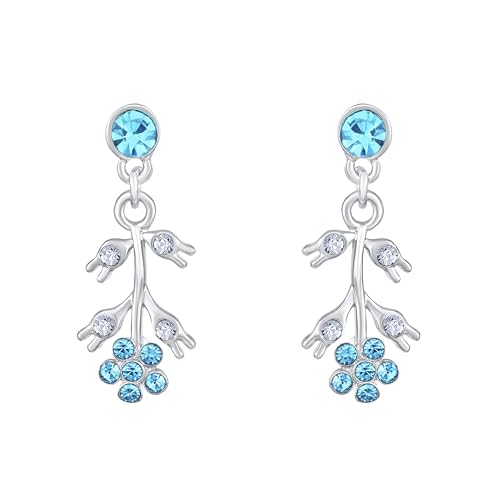 Image of Atasi International American Diamond Style Silver Plated Necklace with Earrings Jewellery Set for Women - Perfect for Party, Wedding, and Engagement