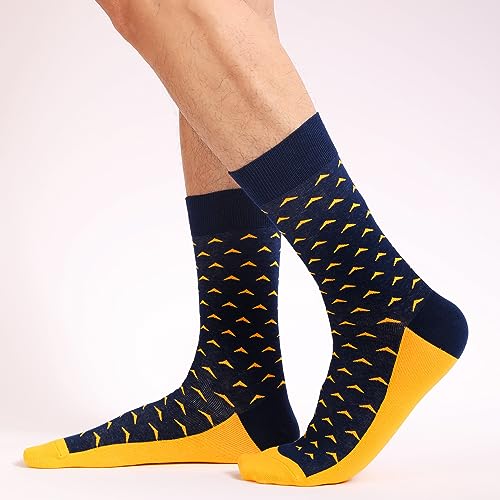 Image of HHX YONLEE Dress Socks 5 /6 /10 Pairs Crew Argyle Colorful Cotton Novelty Casual Happy Fun