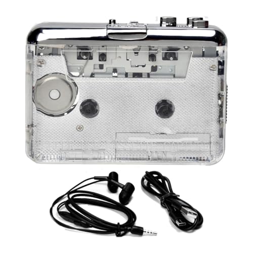 Kanylavy 1 de Lecteur Radio de Capture de Cassette USB, Enregistreur de Cassettes Transparent