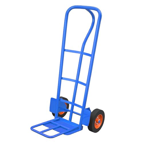 Carretilla manual resistente 250 kg rueda 26 cm azul miniatura 1