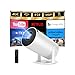 Proyector 4k, Mini Proyector Portatil con Android, Proyectores Inteligente 200 ANSI con WiFi 6 y BT 5.4, Auto Keystone, Pantalla de 200", Giro de 270°, Compatible con HDMI/iOS/Phone/PC/PS【HY300 PRO】