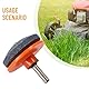 ZYWUOY Rasenmäher-Klingenschärfer, 4 Stück, rotierender Rasenmäher, Rasenmäher, Klinge, Gartenwerkzeuge, Schärfer für Bohrmaschine, Handbohrmaschine