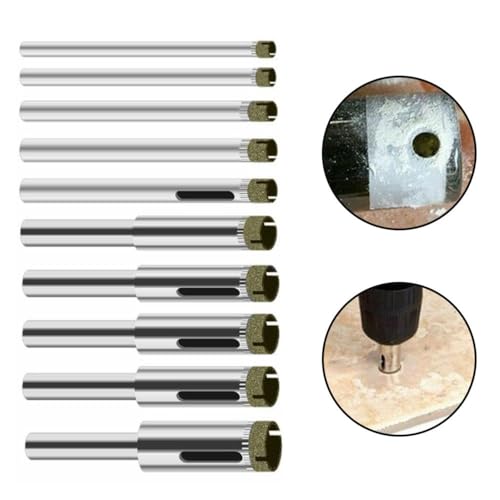 Set de 10 brocas para taladro con recubrimiento diamantado 3mm-13mm miniatura 5