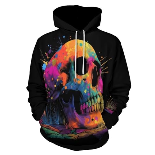 Sweat à capuche imprimé éclaboussé avec motif graffiti urbain chic