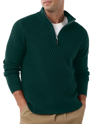 Sailwind Men's Quarter Zip Up Pullover Knit Texture Sweater Casual Long Sleeve Sweaters4
