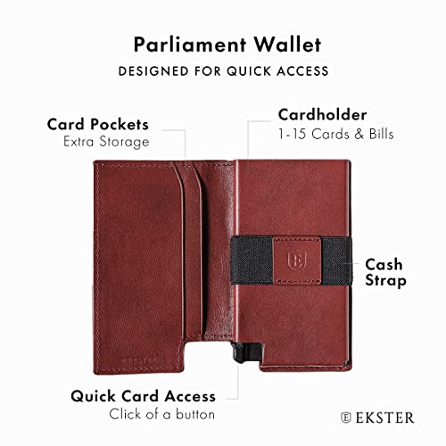 Image of Ekster - Parliament Pop Up Minimalist Wallet for Men - Mens Wallets Leather - RFID Blocking Card Holder Wallet with Push Button and Card Ejection - Leather Wallet - Easy Access