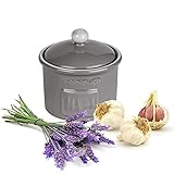 KNOBLAUCHTOPF 13,5 x 14 cm - Schaffen Sie Ordnung in Ihrer Küche und halten Sie Knoblauch länger frisch!