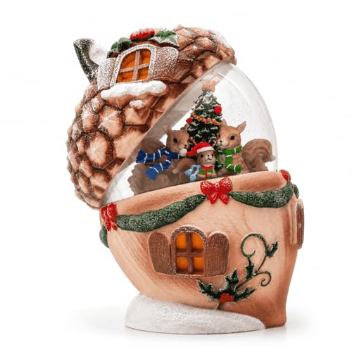 Christmas Pinecone Snow Globe Lantern - image 8