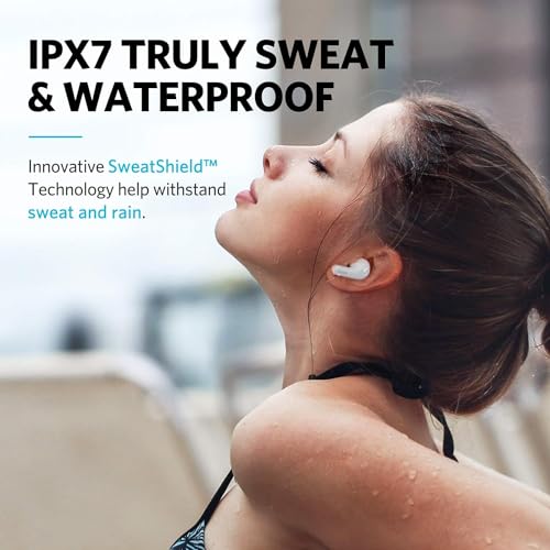 Image of EarFun Wireless Earbuds, [What Hi-Fi Awards] Air Bluetooth In-Ear Headphones with 4 Mics ENC, Sweatshield IPX7 Waterproof, Clear Sound, Deep Bass, Wireless Charge, App Customize EQ, 35H, White