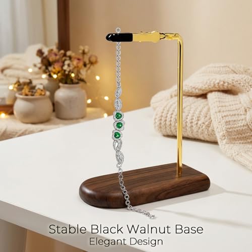 2-Pcs One-Hand Bracelet Helper Wood Base