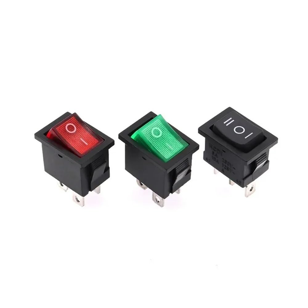 Motocicleta Interruptor Control Manillar Interruptor Basculante para Barco (100/500 Unidades 21 X 15 Mm Encendido/Apagado 2 Pines 3 Pines Y 4 Pines 2/3 Posiciones Luz 6 A/250 V 10 A/125 V CA)
