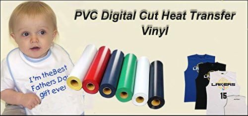 US Stock - 20" x 21 Yard/Roll HTV PVC Digital Heat Press Transfer Vinyl Film, Multy Colors (101 White)