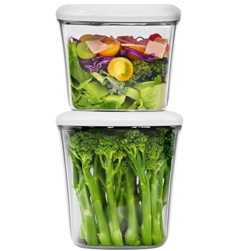 Image of DREAMEALTHY Supplementary Vacuum Seal Containers 1.5L + 2L, BPA Free Tritan, Only Works with the Matching VP04 Handheld Vacuum Sealer (Vacuum Sealer Not Included)