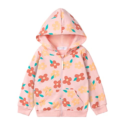 Mud Kingdom Sweat-shirt à capuche avec fermeture éclair Rainbow Patchwork, Rosa Blüten, 5 ans Cover