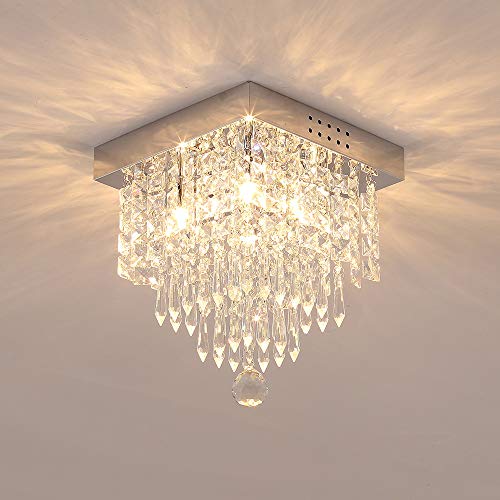 Preisvergleich Produktbild Lightsjoy LED Kristall Deckenlampe Modern Kronleuchter Deckenleuchte Anhänger Kristallkronleuchter für Wohnzimmer Schlafzimmer Flur Küche
