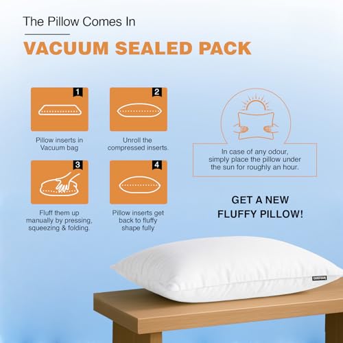 Image of CareFoam Height Adjustable Microfiber Sleeping Pillows - Set of 8 | 16 inch x 24 inch| Soft, Supportive & Washable | Ideal for Back, Side & Stomach Sleepers | White