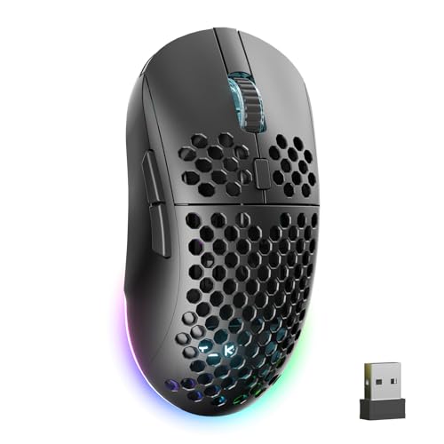 TMKB Falcon M1 ゲーミングマウス ワイヤレス 24000DPI プロ仕様 超軽量 90g 180時間バッテリー 三モード接続 2.4G/BT5.2/有線 6ボタン ブラック PC/Mac対応