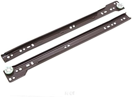 DRAWER RUNNER SET SELF CLOSING BOTTOM FIX KIT BROWN COLOUR 350MM PACK OF 2