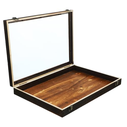 Ciieeo Box Insect Display Box Case Indoor Insect Specimen Container Specimen Holder Insect Specimen Display Holder Specimen Frame Brown Wooden