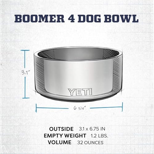 YETI Boomer 4, Stainless Steel, Non-Slip Dog Bowl, Holds 32 Ounces, Tropical Pink - image 4