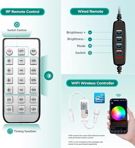 16W Full Spectrum Aquarium Light, 4 Channels Remote Control,Adjustable Gooseneck Freshwater Super Bright Fish Tank Light for Planted Nano Freshwater Aquarium Tank - Image 4