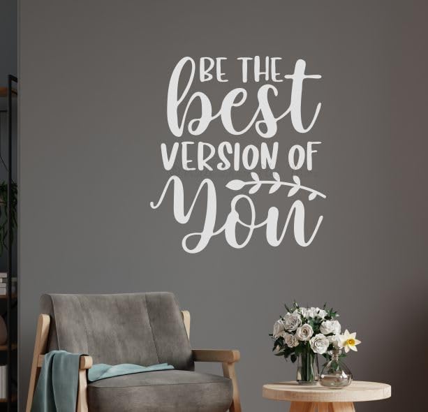 Miniatura 7 de Be The Best Version You Quote Decals for Wall - Vinyl Wall Art for Positivity - Quotes Wall Decor for Office, Kids Bedroom, Classroom - Matte Vinyl