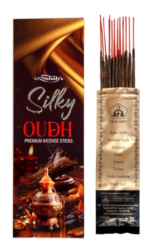Image of Misbah Fragrance Silky Oudh Premium Incense Sticks Mixed Soothing Fragrances of Classic Oudh Premium Incense Sticks (Pack of 6)