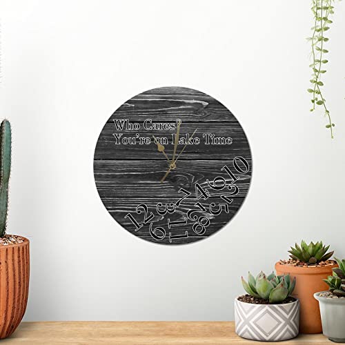 Reloj de pared redondo silencioso de madera 10 in miniatura 4