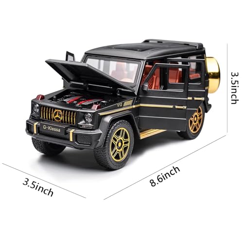 Image of Kids Toy car Playsets 1:24 Scale Die cast Metal Car for Kid G63 Pull Back Cars with 4 Openable Doors Light and Musical Sound (Multi)