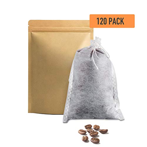 Cold Brew Coffee Filters, 120 Count Single Use Filter Packs, Disposable Fine Mesh