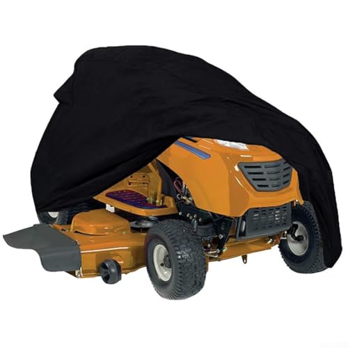 HEBEOT Copertura resistente per tosaerba da equitazione, con coulisse e orlo elastico, impermeabile, in tessuto Oxford 210D, protezione esterna per vari tipi di tagliaerba (183 x 137 x 117 cm)