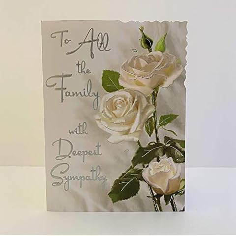 Jonny Javelin Sympathy Card with White Roses Cover