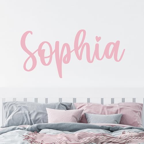 Vinilo personalizado para pared, nombre para cuarto infantil miniatura 2