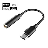 Eadair USB Type C to 3.5mm Headphone Jack Aux Audio Connector Adapter for Pixel 2/2XL/3/3XL,HTC U11(Black)