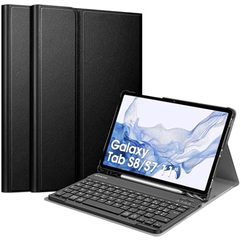 FINTIE Clavier pour Galaxy Tab S8/S7 Cover