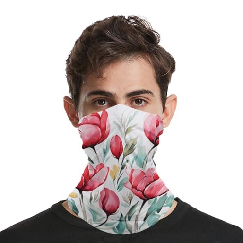 Flower Face Mask para clima frío Pañuelo para cuello cortaviento para hombres y mujeres Balaclava elástica para motocicleta ciclismo esquí miniatura 4