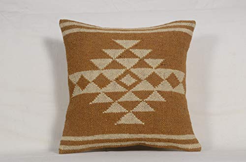 Chouhan Rugs 2 Set Of Indian Kilim Cushion Cover 18X18 Pillows Boho Ethnic Shams Jute Pillow Cases Rug Boho Shams #TOP2