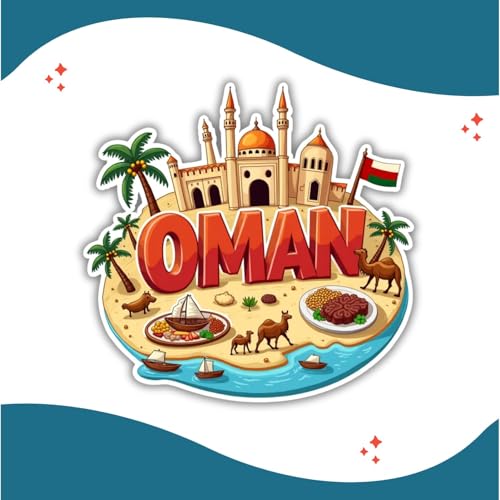 Image of Zesta Wooden Fridge Magnets Set | Refrigerator Decor Magnets for Kitchen | India Souvenir Fridge Magnet Collection | Wooden Magnet for Fridge Door Decoration (Oman)
