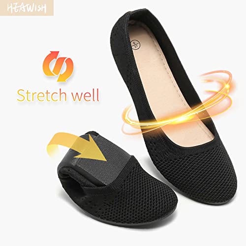HEAWISH Comfortable Round Toe Flats Shoes Women, Slip On Ballet Flats for Women, Casual Women's Flats for Walking3