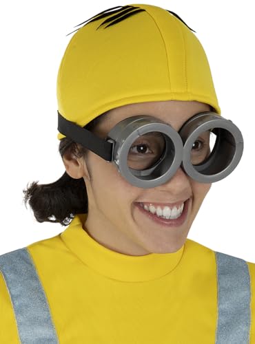 Funidelia | Boné de minions para homem e mulher desenhos animados, minions, filmes e séries, acessórios para adultos, acessório para disfarce - amarelo