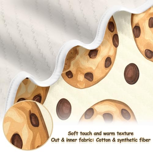 Burbuja Realistic Chocolate Cookies Baby Blanket for Boys Girls, Nursery Soft Warm Swaddling Receiving Baby Blankets, 30x40 in Toddler Blanket2
